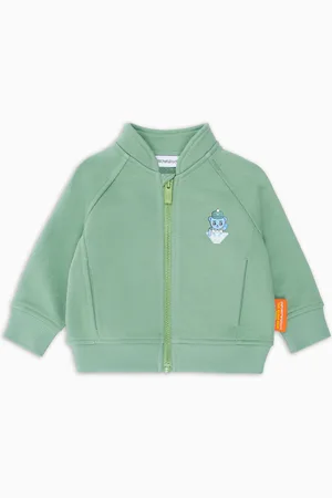 Emporio Armani Felpa con zip in jersey organico con stampa Manga Bear Crew ASV