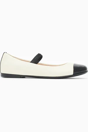 Emporio Armani Ballerine in nappa con punta in vernice