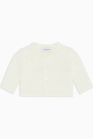 Emporio Armani Cardigan in maglia con intarsio logo e Tendresse