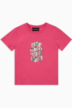 Emporio Armani T-shirt in jersey con stampa logo ASV