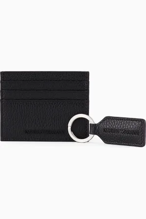 Emporio Armani Gift box con portacarte e portachiavi in pelle bottalata