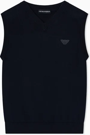 Emporio Armani Gilet scollo a V in misto lana ASV
