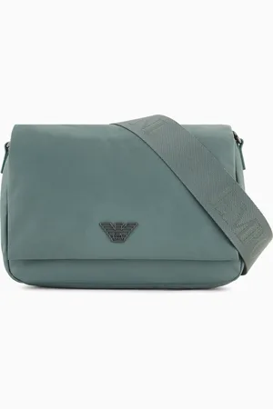 Emporio Armani Borsa a tracolla con patta in nylon riciclato ASV