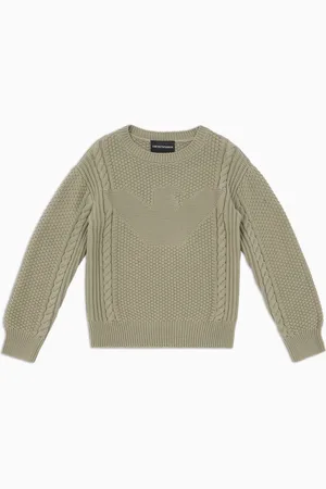 Emporio Armani Maglione con intarsio logo eagle