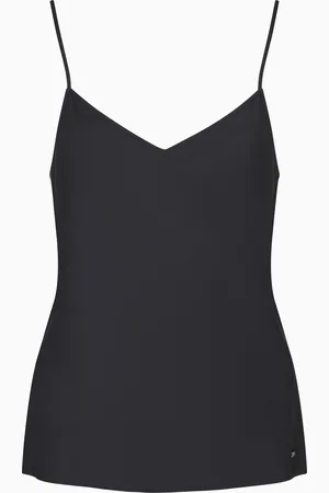 Armani Exchange Top in raso con scollo a V