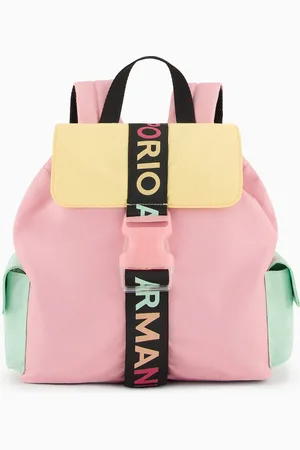 Emporio Armani Zaino in nylon con dettagli color block e cinghia logata