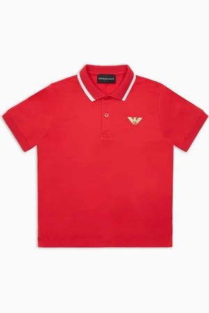 Emporio Armani Polo in jersey misto lyocell con ricamo logo ASV