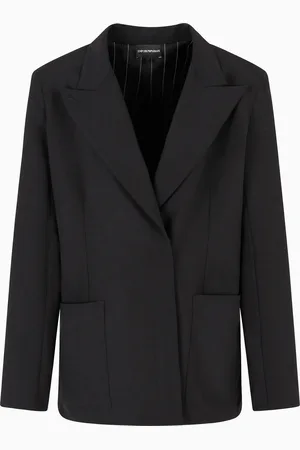 Emporio Armani Blazer monopetto in tela di lana stretch Dawn to Dusk