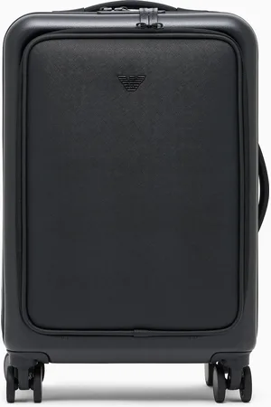 Emporio Armani Trolley cabina in ABS dettaglio saffiano e placchetta aquila