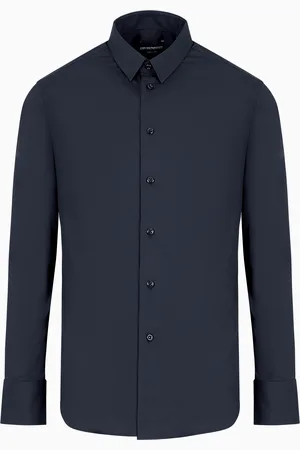 Emporio Armani Camicia in popeline di cotone stretch