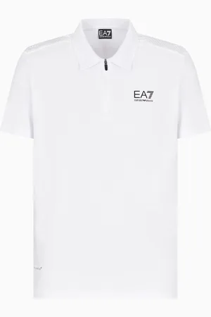 EA7 Polo Dynamic Athlete in tessuto tecnico Natural VENTUS7
