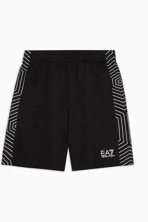 EA7 Bermuda con stampa Visibility Boy in cotone