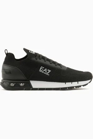 EA7 Sneakers Black & White Legacy Knit