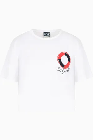 EA7 T-shirt girocollo Costa smeralda in jersey di cotone