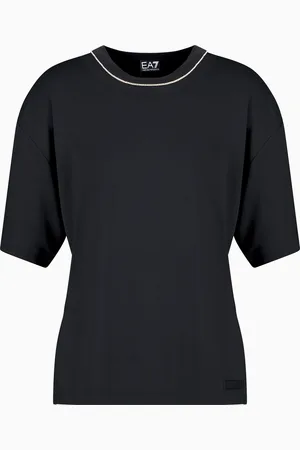 EA7 T-shirt girocollo Precious in misto modal
