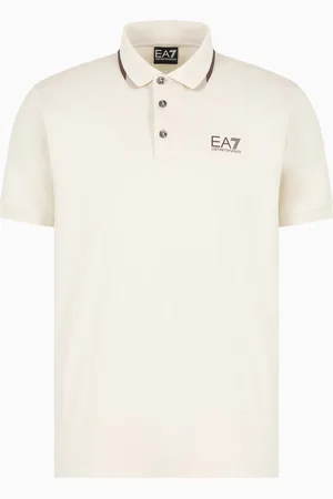 EA7 Polo Summer Block in jersey di cotone