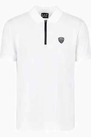 EA7 Polo Premium Shield in in jersey di viscosa e nylon