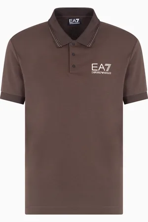 EA7 Polo a maniche corte Gold Label in jersey di viscosa