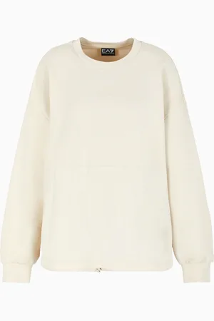 EA7 Felpa con coulisse Contemporary Sport in misto cotone e modal stretch