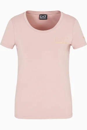 EA7 T-shirt girocollo Evolution in misto cotone e modal stretch