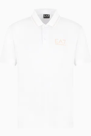 EA7 Polo a maniche corte Gold Label in jersey di viscosa