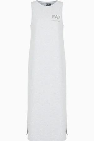 EA7 Abito lungo Logo Series in cotone stretch