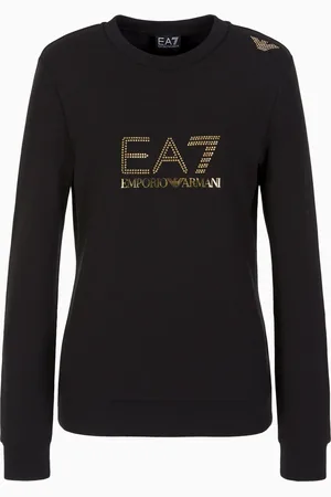 EA7 Felpa girocollo Evolution in misto viscosa stretch