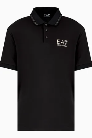 EA7 Polo a maniche corte Gold Label in jersey di viscosa