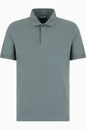 EA7 Polo Visibility in jersey di cotone stretch