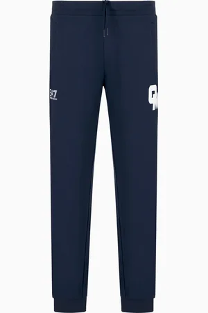 EA7 Olimpia Milano Pantaloni joggers in felpa di cotone