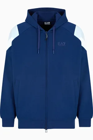 EA7 Felpa con cappuccio 7 Lines in cotone