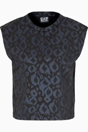 EA7 Top girocollo Graphic Series in cotone stretch