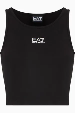 EA7 Top Logo Series in cotone stretch