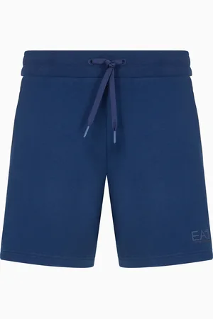 EA7 Shorts 7 Lines in jersey di cotone