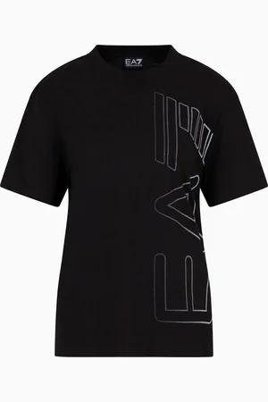 EA7 T-shirt girocollo Logo Series in cotone organico