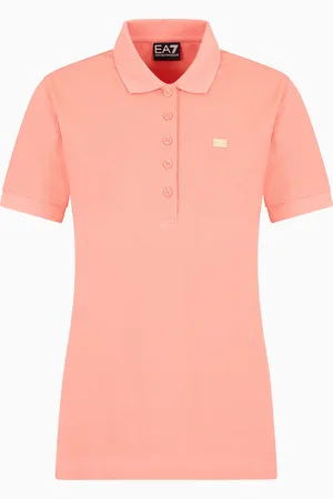 EA7 Polo Core Lady in jersey di cotone stretch