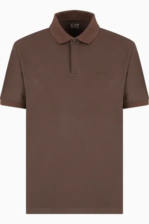 EA7 Polo Visibility in jersey di cotone stretch
