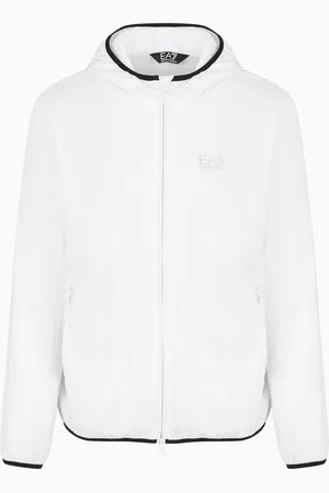 EA7 Bomber con cappuccio Core Identity in tessuto riciclato
