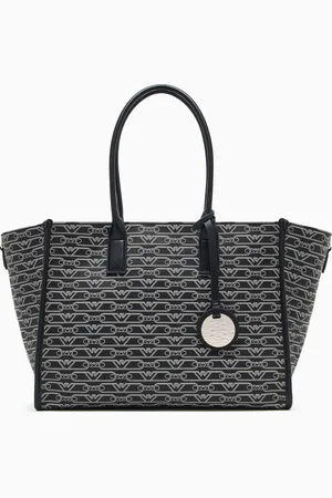 Emporio Armani Shopper media stampa monogram all over