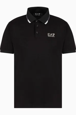 EA7 Polo Summer Block in jersey di cotone