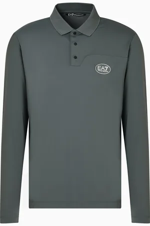 EA7 Polo a maniche lunghe Golf Pro in tessuto tecnico VENTUS7