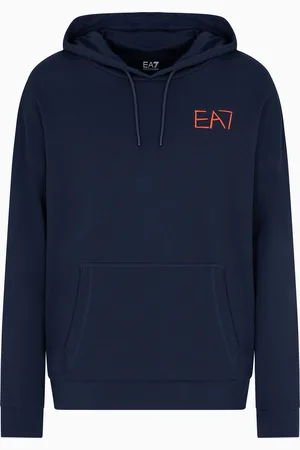 EA7 Felpa con cappuccio Graphic Series in cotone