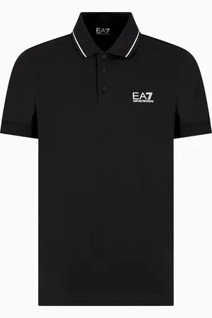 EA7 Polo Core Identity in piquet di cotone stretch