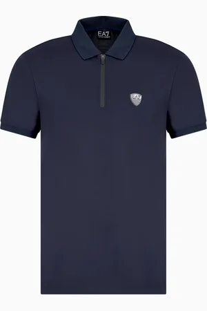 EA7 Polo Premium Shield in in jersey di viscosa e nylon