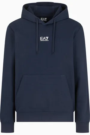 EA7 Felpa con cappuccio Core Identity in cotone