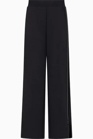 EA7 Pantaloni ampi Logo Series in misto modal stretch