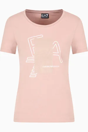 EA7 T-shirt girocollo Logo Series in cotone stretch