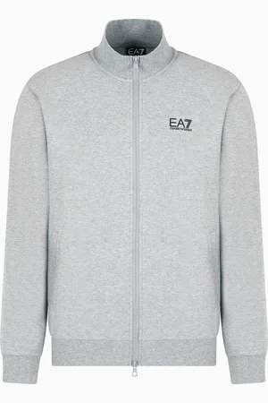 EA7 Felpa con zip Core Identity in cotone