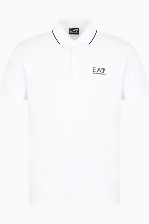 EA7 Polo Core Identity in piquet di cotone stretch