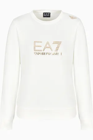 EA7 Felpa girocollo Evolution in misto viscosa stretch